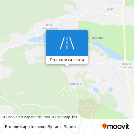 Карта Володимира Івасюка Вулиця