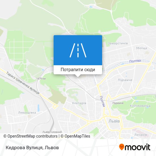 Карта Кедрова Вулиця