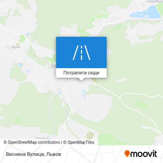 Карта Весняна Вулиця