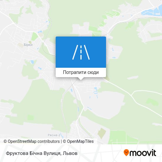 Карта Фруктова Бічна Вулиця