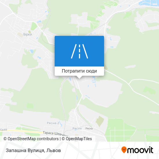 Карта Запашна Вулиця