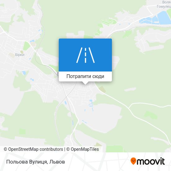 Карта Польова Вулиця