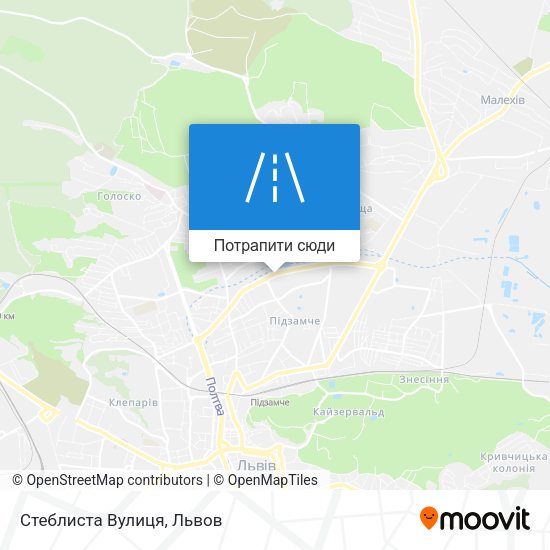 Карта Стеблиста Вулиця
