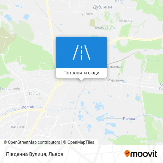 Карта Південна Вулиця
