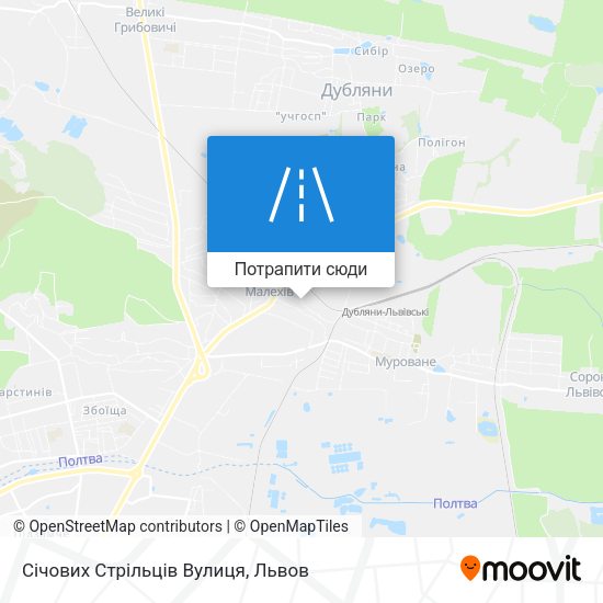 Карта Січових Стрільців Вулиця