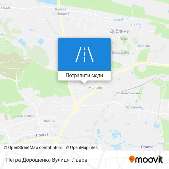 Карта Петра Дорошенка Вулиця