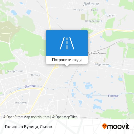 Карта Галицька Вулиця