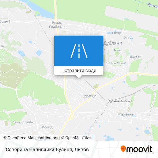 Карта Северина Наливайка Вулиця