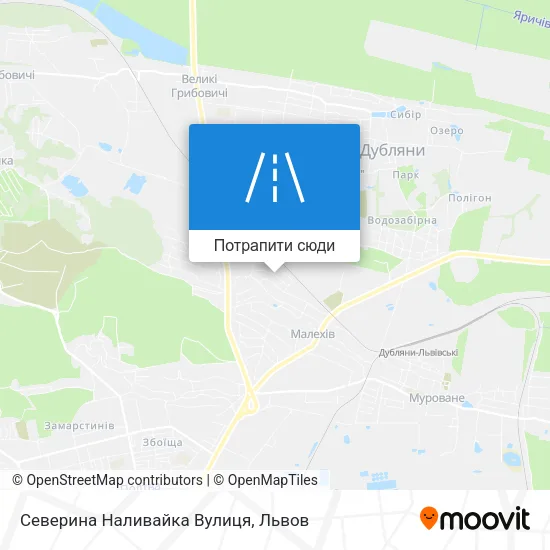 Карта Северина Наливайка Вулиця