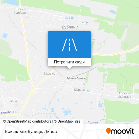 Карта Вокзальна Вулиця