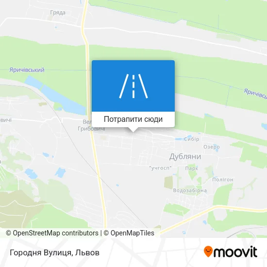 Карта Городня Вулиця