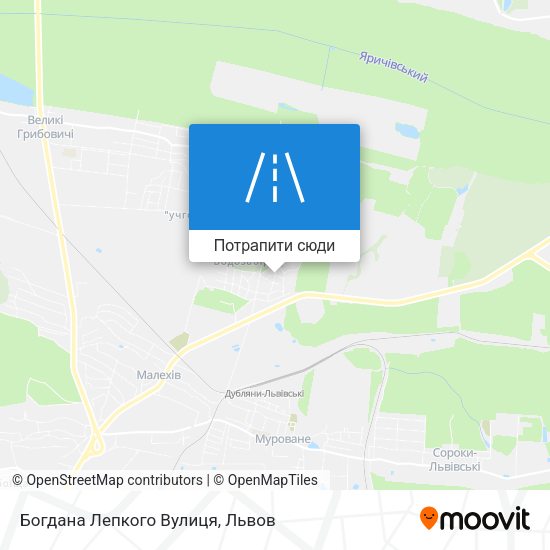 Карта Богдана Лепкого Вулиця