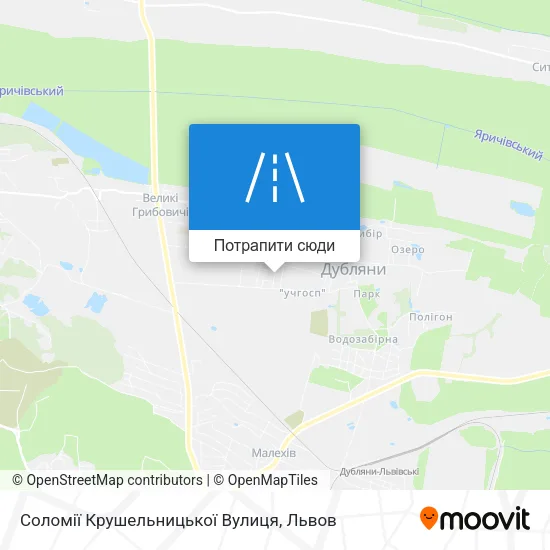 Карта Соломії Крушельницької Вулиця