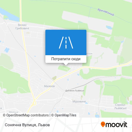 Карта Сонячна Вулиця
