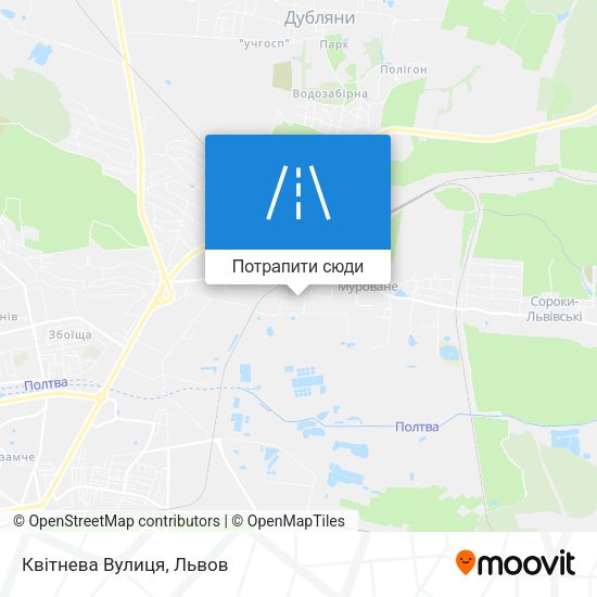 Карта Квітнева Вулиця