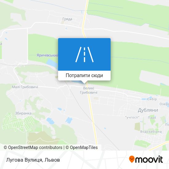 Карта Лугова Вулиця
