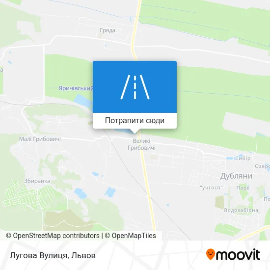 Карта Лугова Вулиця