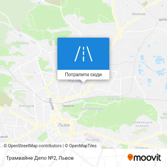 Карта Трамвайне Депо №2
