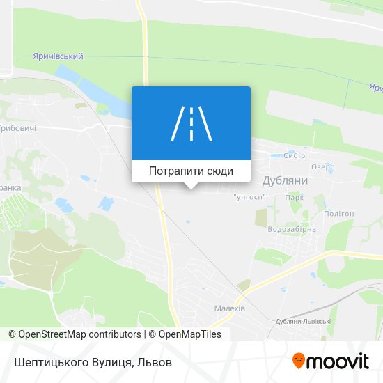 Карта Шептицького Вулиця