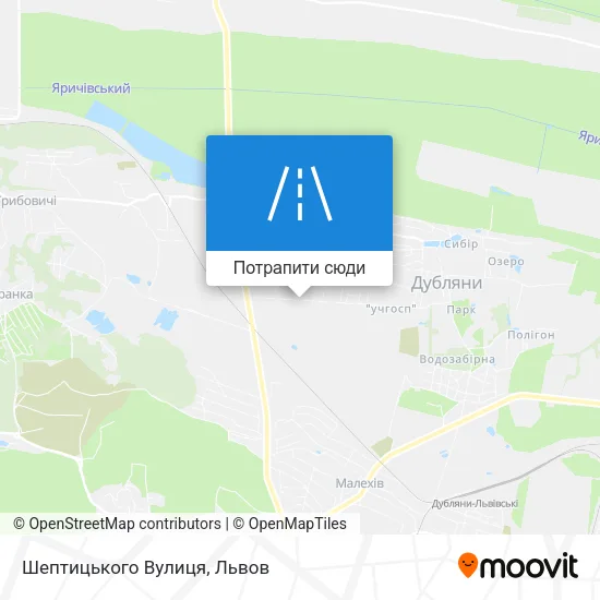 Карта Шептицького Вулиця