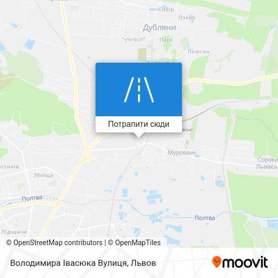 Карта Володимира Івасюка Вулиця