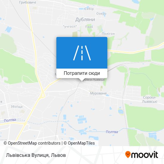 Карта Львівська Вулиця