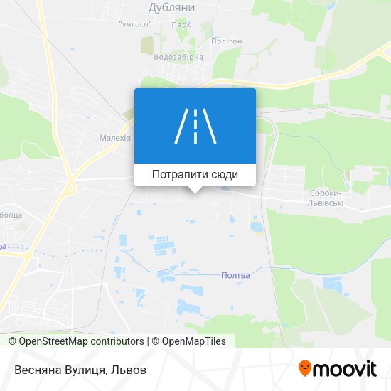 Карта Весняна Вулиця