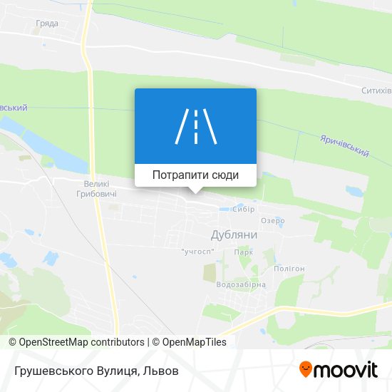 Карта Грушевського Вулиця