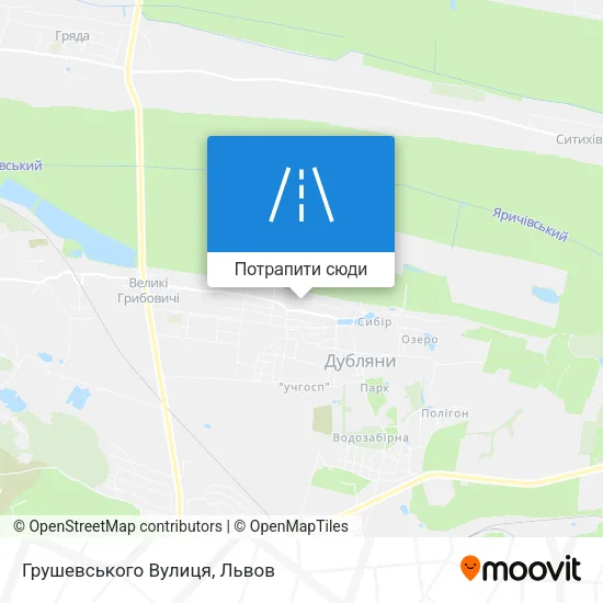 Карта Грушевського Вулиця
