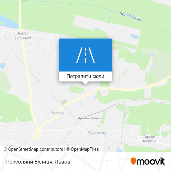 Карта Роксоляни Вулиця