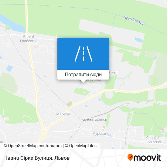 Карта Івана Сірка Вулиця