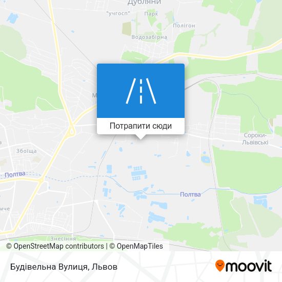 Карта Будівельна Вулиця