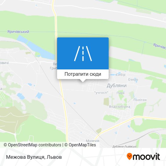 Карта Межова Вулиця