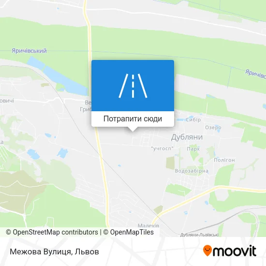 Карта Межова Вулиця