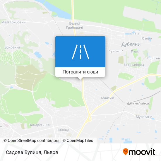 Карта Садова Вулиця
