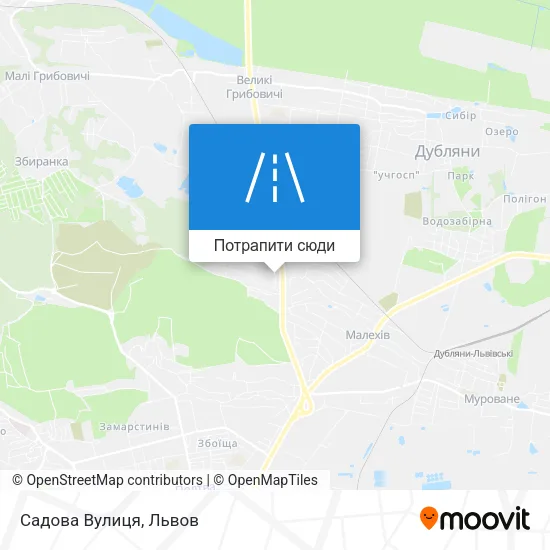 Карта Садова Вулиця