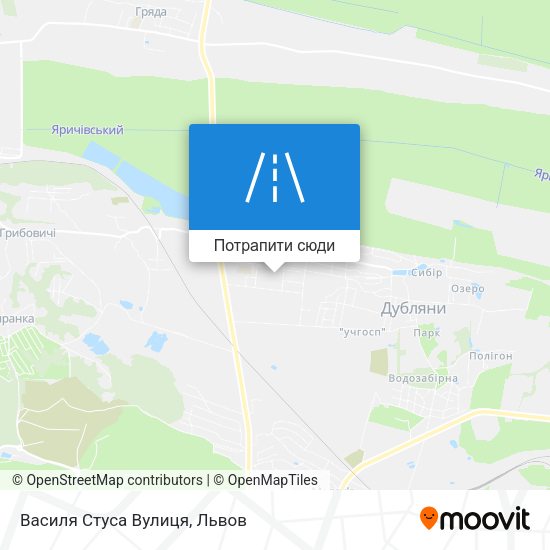 Карта Василя Стуса Вулиця