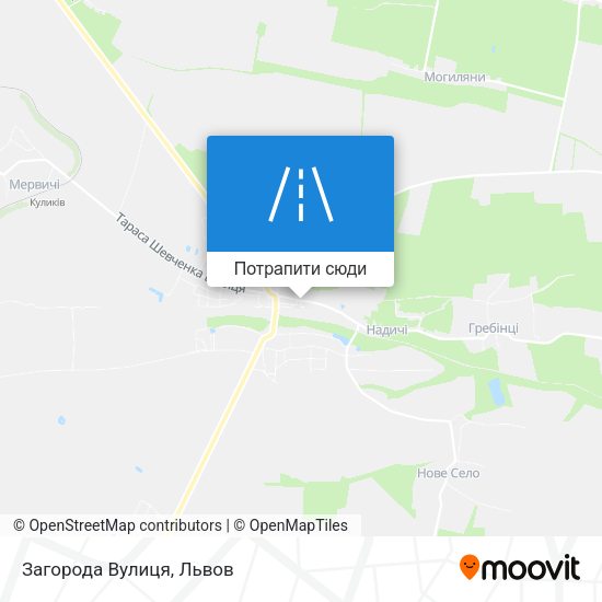 Карта Загорода Вулиця
