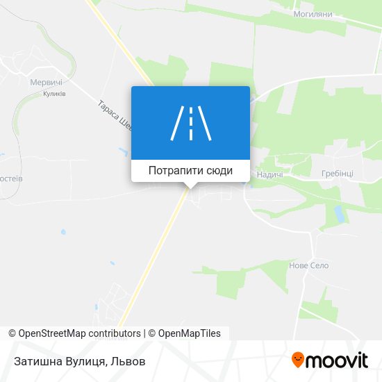Карта Затишна Вулиця