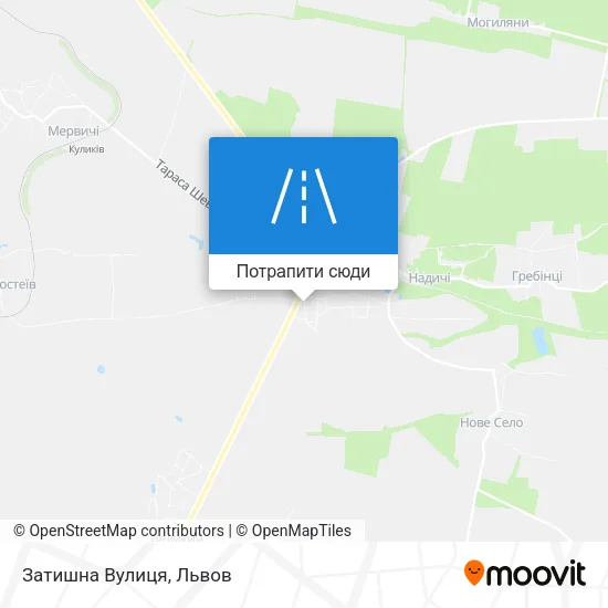 Карта Затишна Вулиця