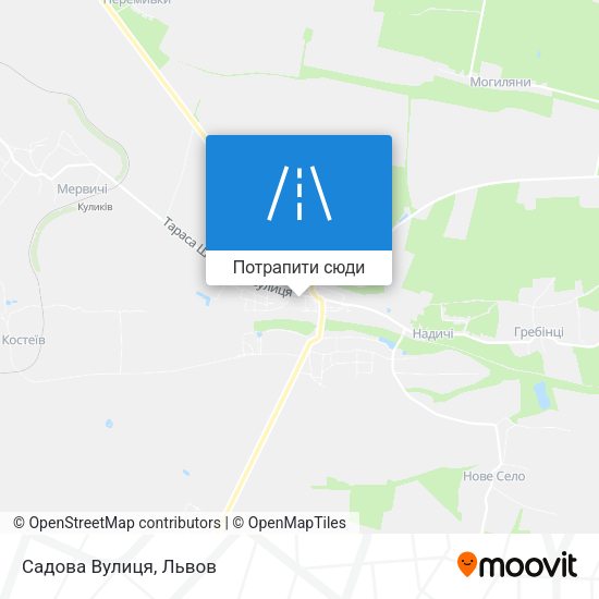 Карта Садова Вулиця