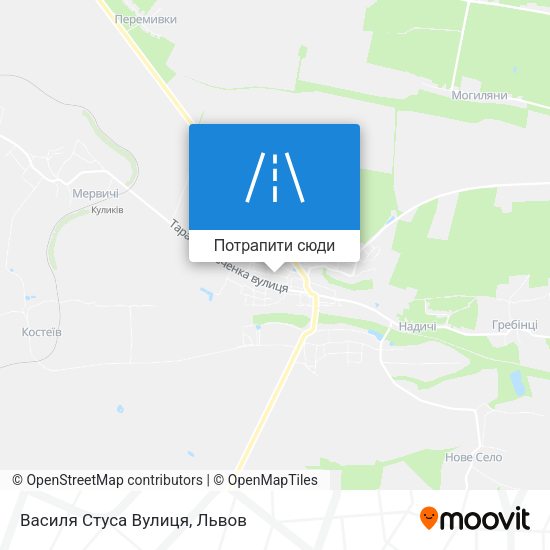 Карта Василя Стуса Вулиця