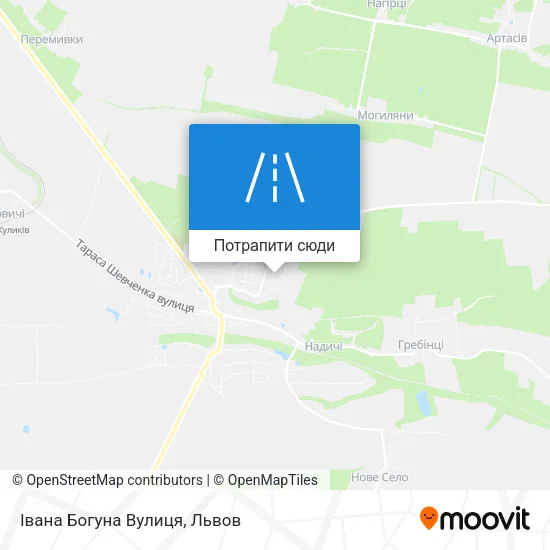 Карта Івана Богуна Вулиця