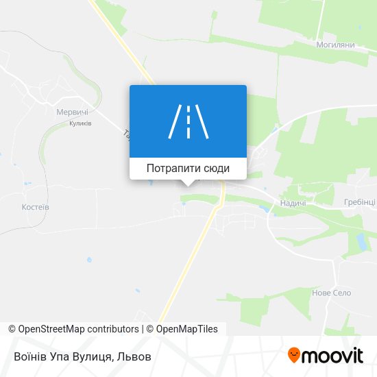 Карта Воїнів Упа Вулиця