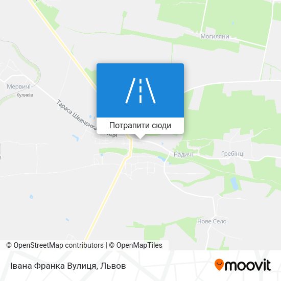 Карта Івана Франка Вулиця