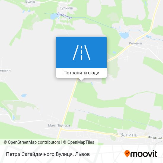 Карта Петра Сагайдачного Вулиця