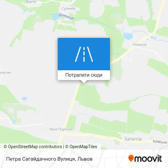 Карта Петра Сагайдачного Вулиця