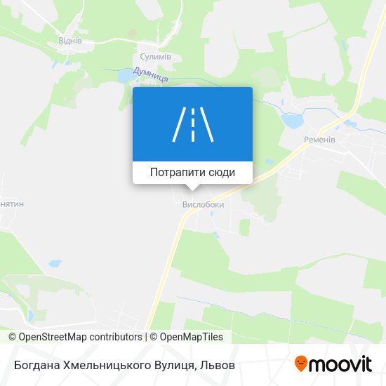 Карта Богдана Хмельницького Вулиця