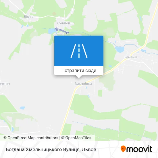 Карта Богдана Хмельницького Вулиця