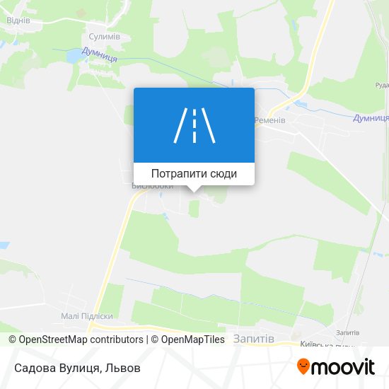 Карта Садова Вулиця